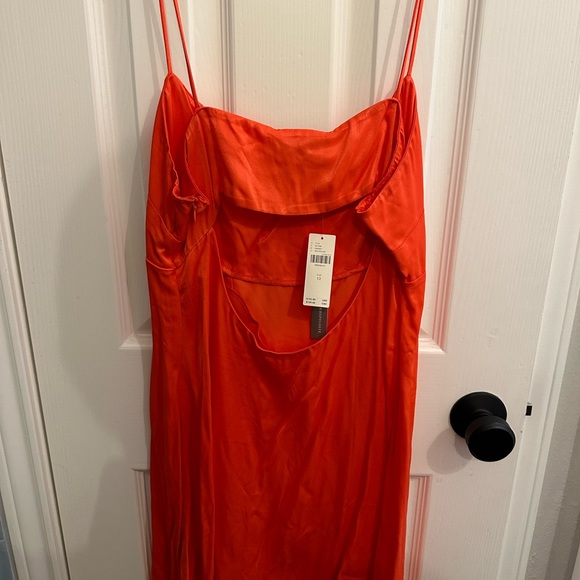 Mini orange/red dress from Anthropologie. - Picture 3 of 4